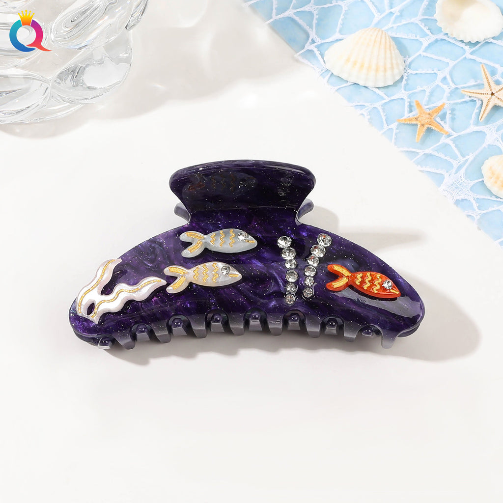 Ocean Series Acrylic Updo Shark Clip Hair Claw