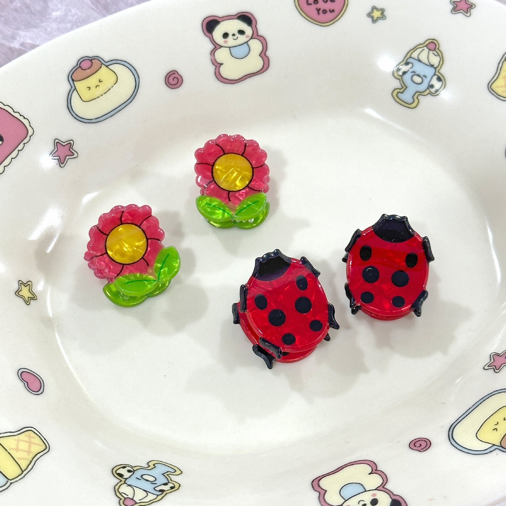 Bee Sunflower Mini Clip Bangs Side Clip