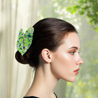 Leaves Barrettes Acetate Updo Large Size Shark Clip