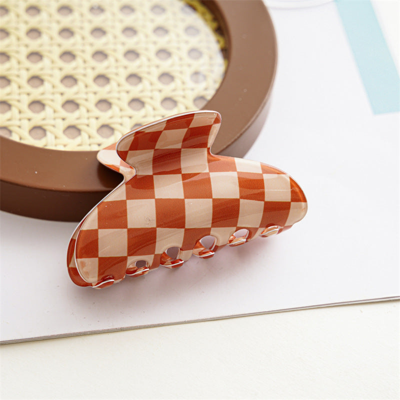 Checkerboard Claw Clip — Updo Hair Clip