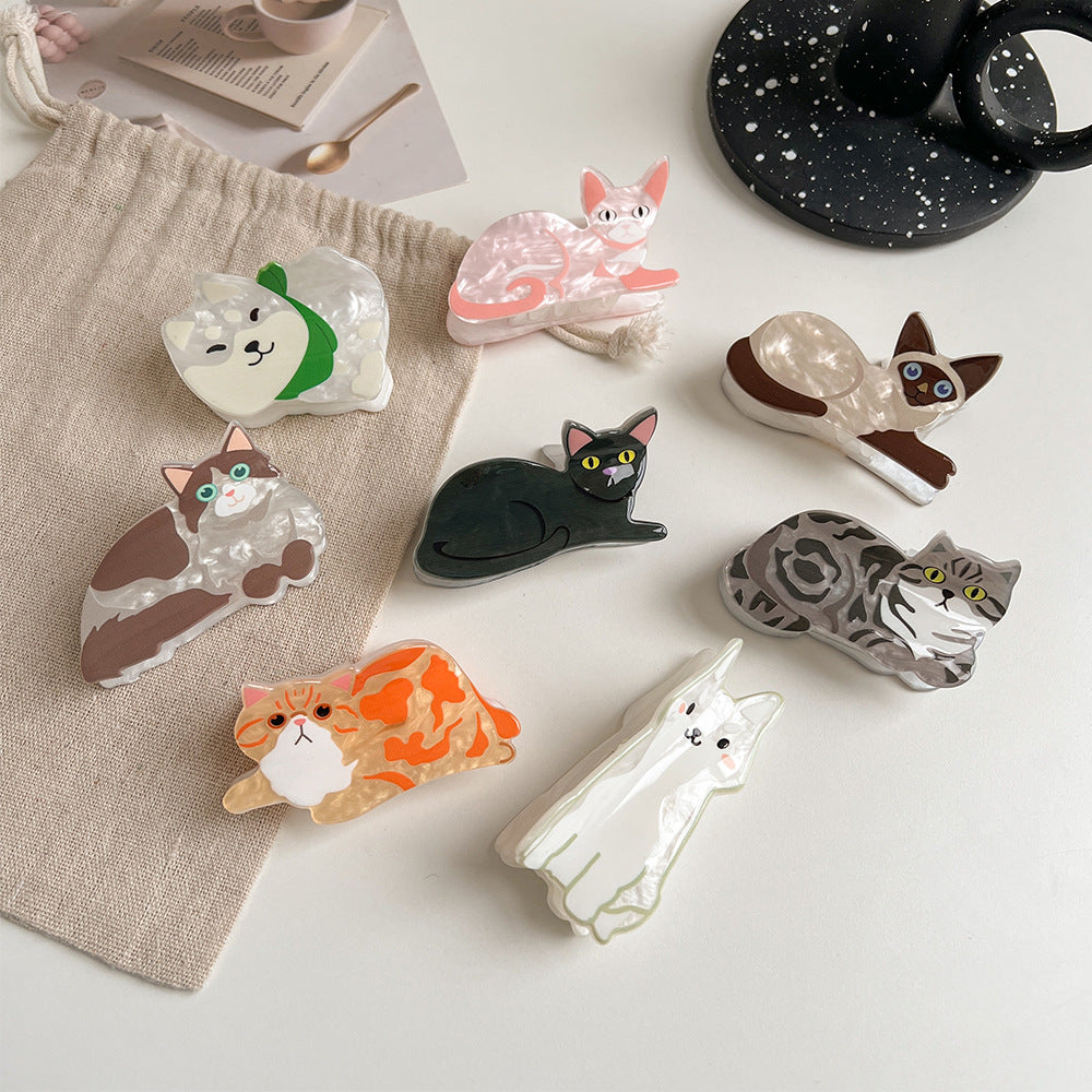 Dogs and Cats Cute Hairpin Medium Back Head Shark Clip