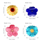 Sunflower Acrylic Hair Claw Clip — Half-Up Hairstyle Shark Clip