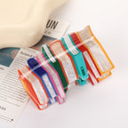 Book Barrettes Large Acrylic Water Pattern Updo Hair Claw