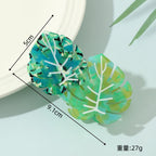 Plant Leaves Barrettes Acetic Acid Updo Shark Clip