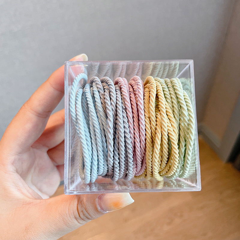 Highly Elastic Rubber Band Does Not Hurt Hair Thin Hair Tie