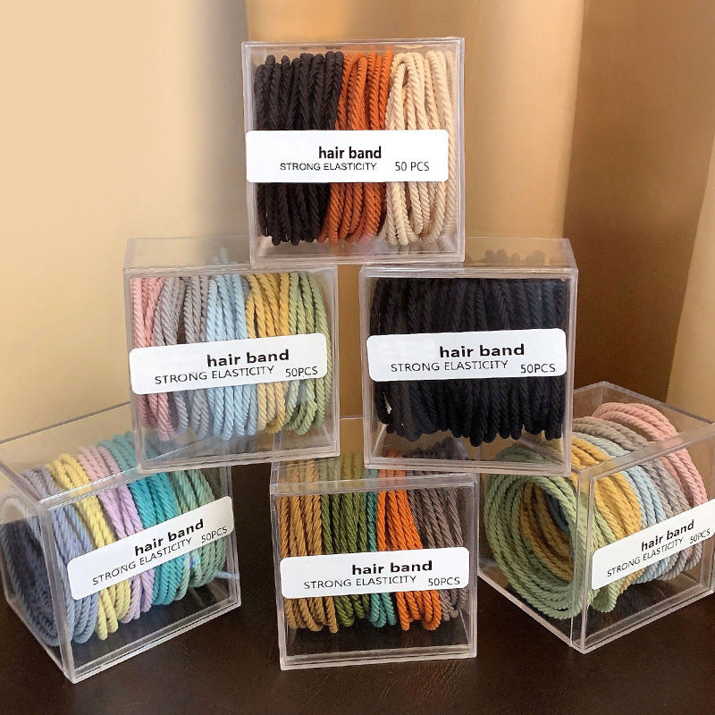 Highly Elastic Rubber Band Does Not Hurt Hair Thin Hair Tie