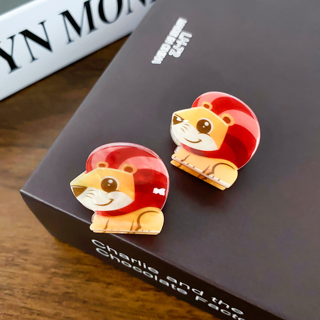 Cute Acrylic Animal Mini Clip 2 Pack