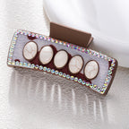 Bohemian National Style Turquoise Grip Western Style Barrettes Vintage Leopard Print Sequined Leather Fashion Hair Clip