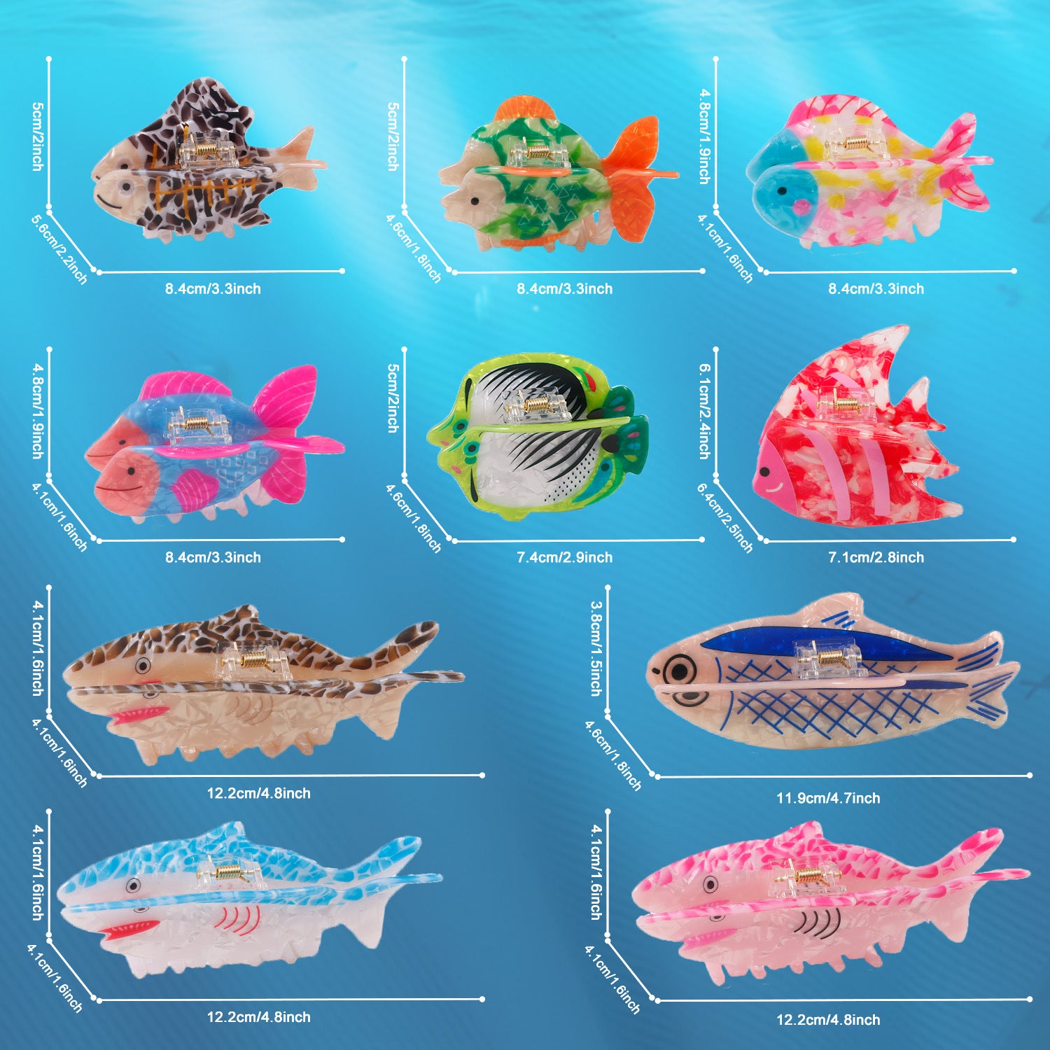 Shark Tropical Fish Shark Clip Marine Animal Series Grip