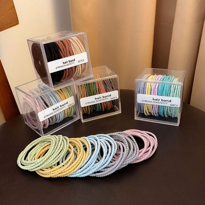 Highly Elastic Rubber Band Does Not Hurt Hair Thin Hair Tie