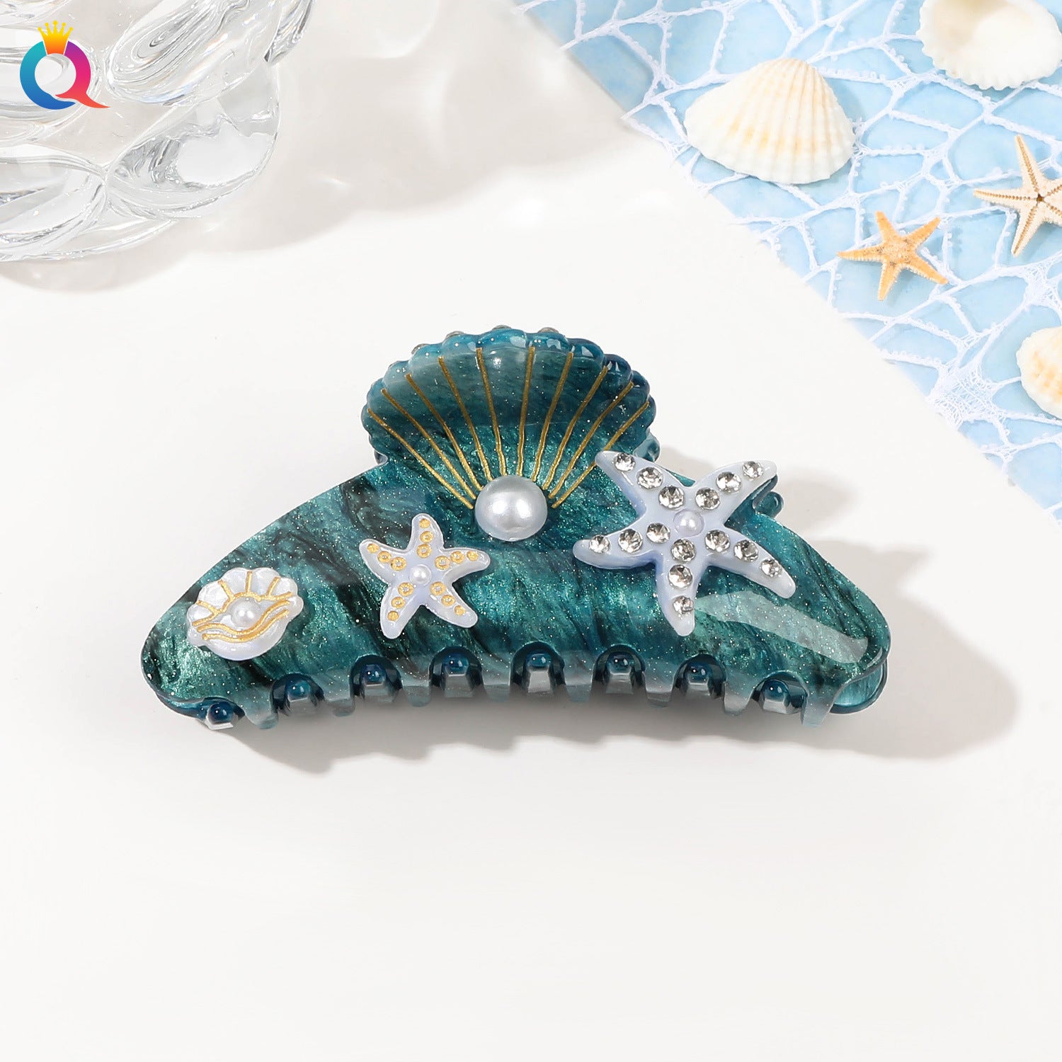 Ocean Series Acrylic Updo Shark Clip Hair Claw