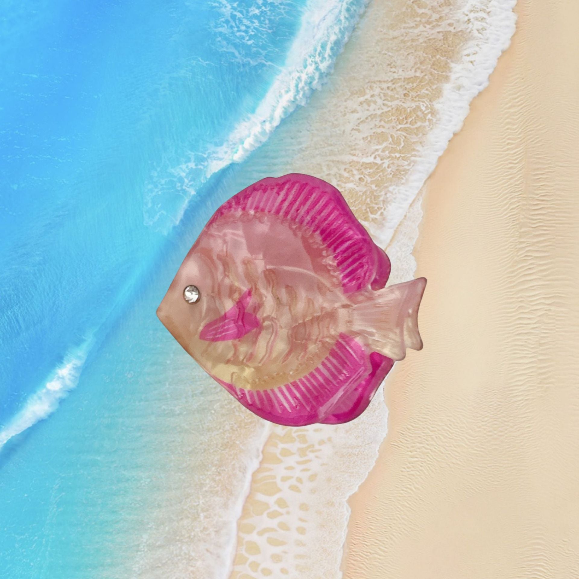 Conch Shell Barrettes Acrylic Side Clip Mini Clip