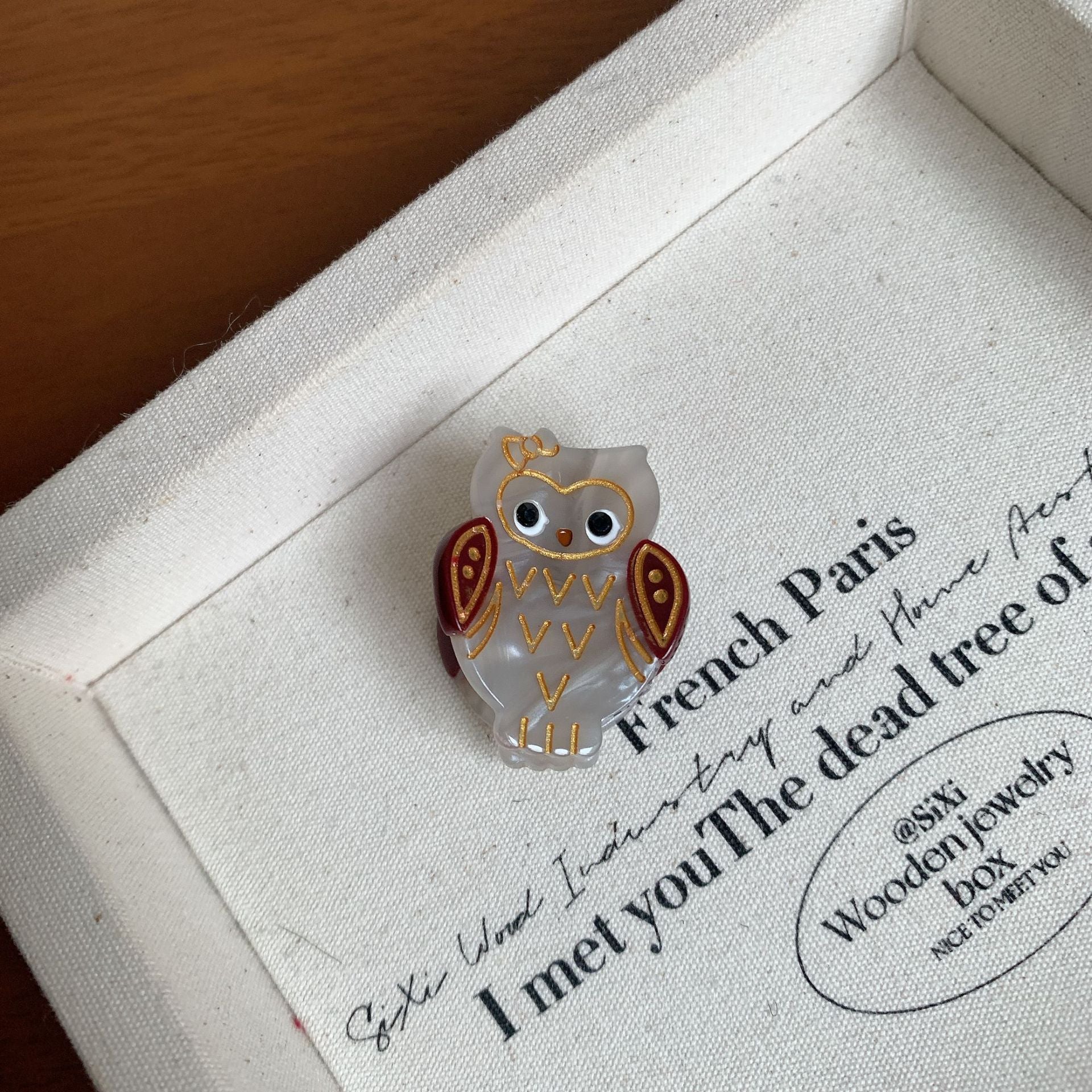 Owl Mini Clip Acetate Bangs Shark Clip