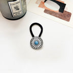 Vintage Inlaid Turquoise Rubber Band Hair Rope High Elasticity Hair Tie Hair Rope
