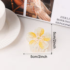 Plum Blossom Grip Flower Updo Shark Clip