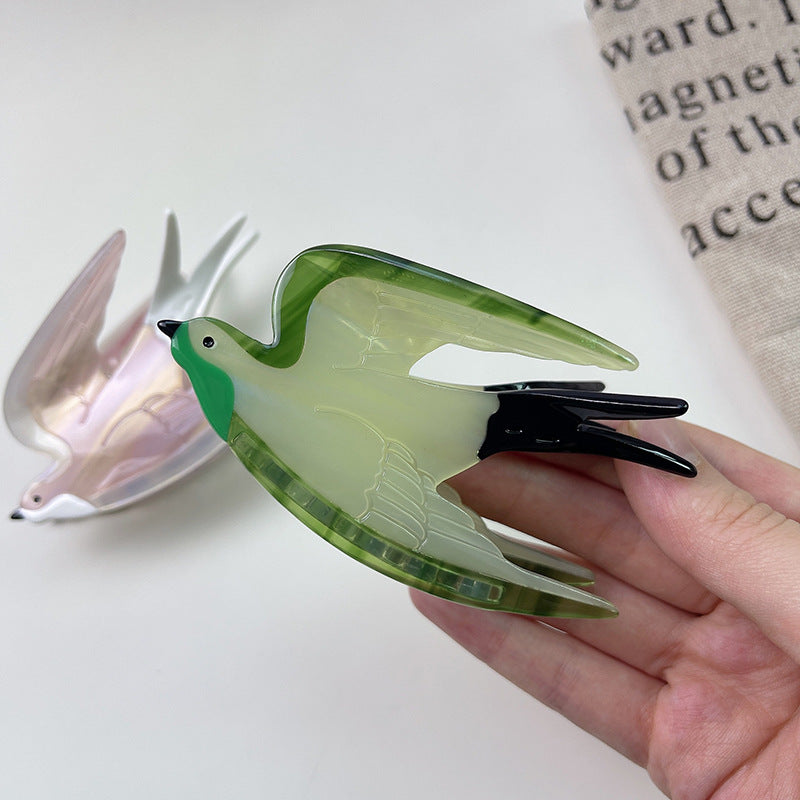 Swallow Grip Animal Acetate Hairpin Color Matching Peace Dove Shark Clip