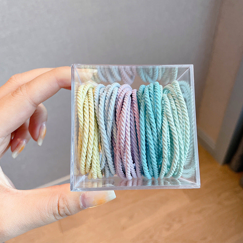 Highly Elastic Rubber Band Does Not Hurt Hair Thin Hair Tie