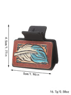 Leather Sunflower Hair Clip / Half-Up Shark Clip