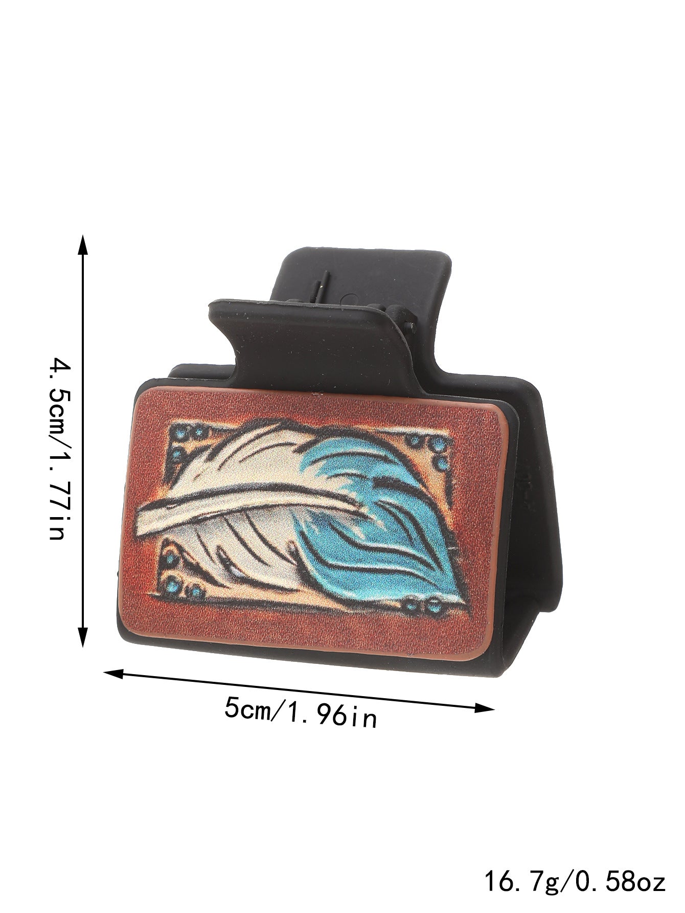 Leather Sunflower Hair Clip / Half-Up Shark Clip