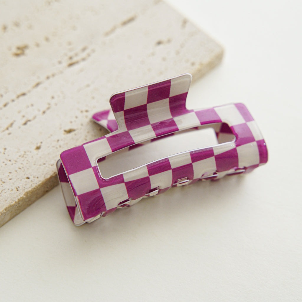 Checkerboard Claw Clip — Updo Hair Clip