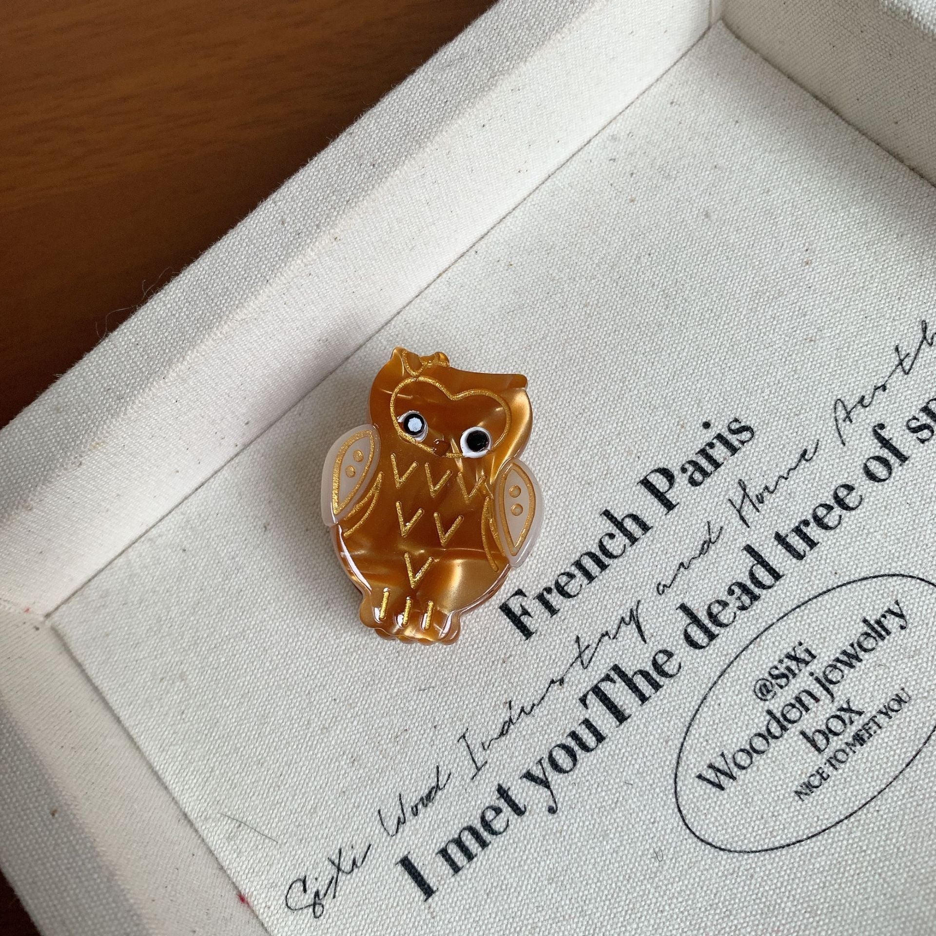 Owl Mini Clip Acetate Bangs Shark Clip