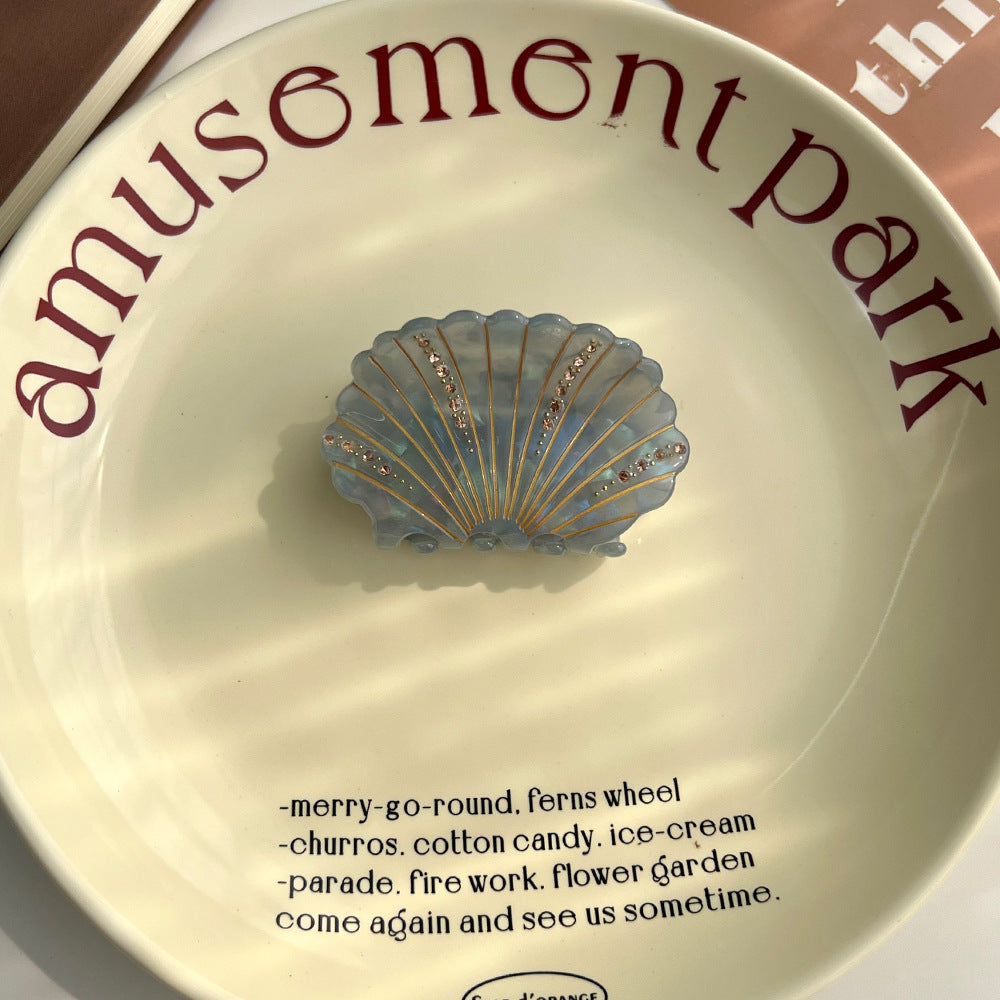 Shell Conch Acetate Grip Spot Drill Back Head Shark Clip