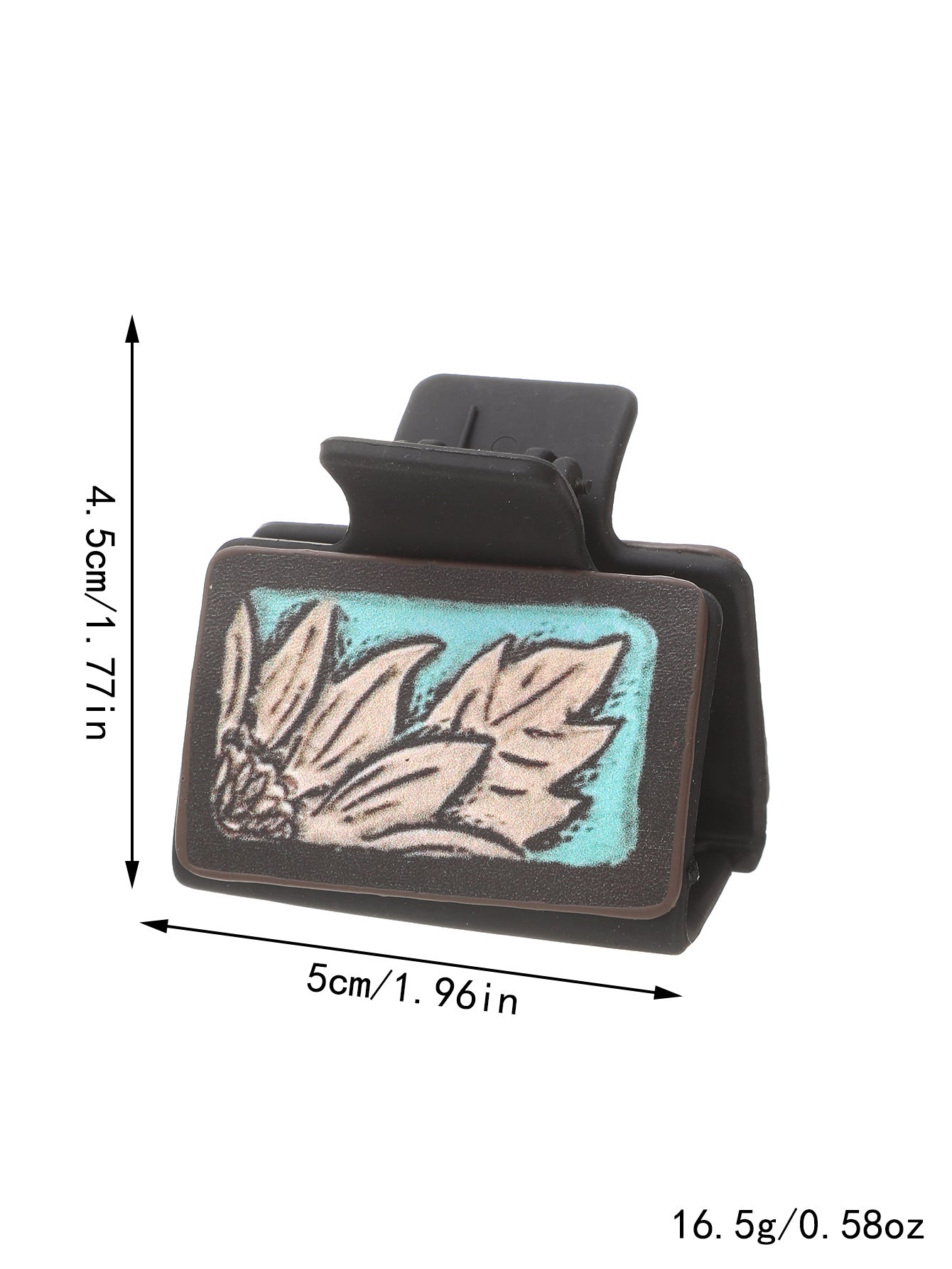 Leather Sunflower Hair Clip / Half-Up Shark Clip