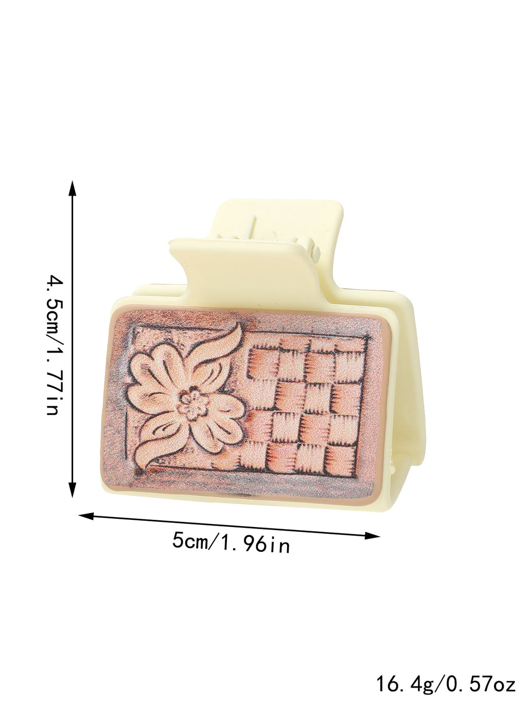 Leather Sunflower Hair Clip / Half-Up Shark Clip