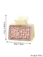 Leather Sunflower Hair Clip / Half-Up Shark Clip