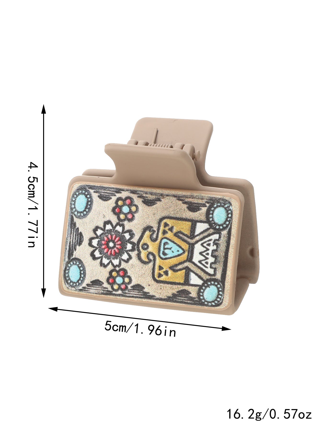 Leather Sunflower Hair Clip / Half-Up Shark Clip