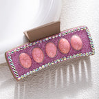 Bohemian National Style Turquoise Grip Western Style Barrettes Vintage Leopard Print Sequined Leather Fashion Hair Clip