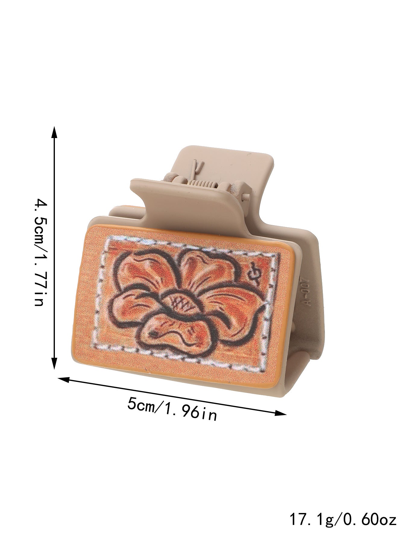 Leather Sunflower Hair Clip / Half-Up Shark Clip