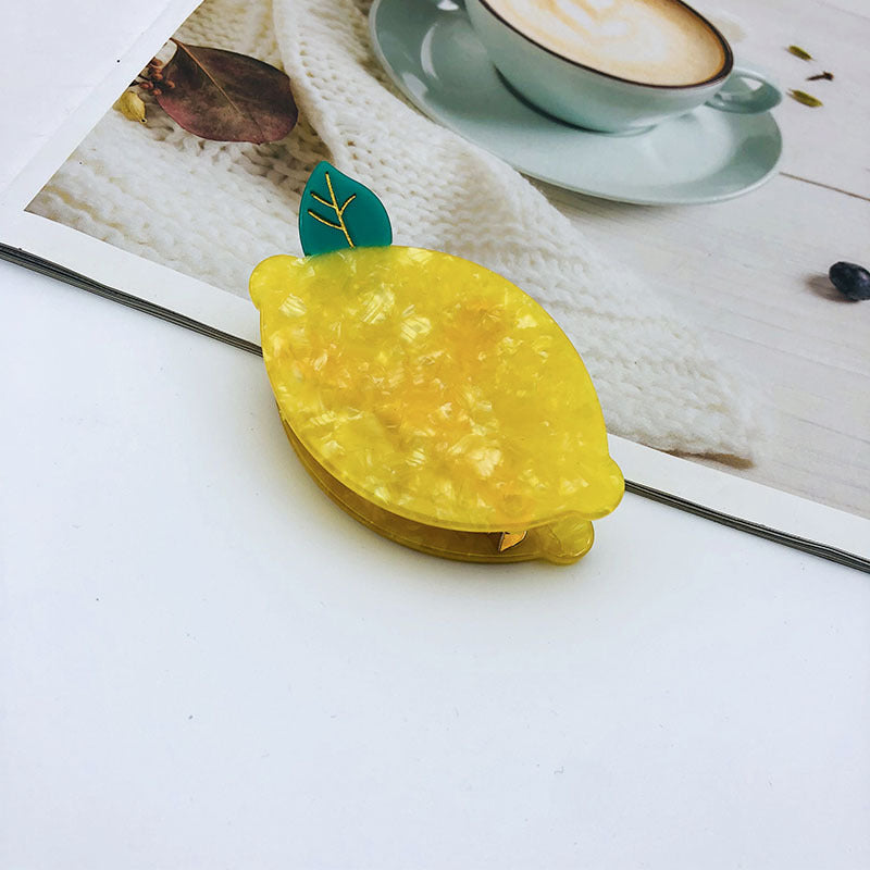 Vegetable Clamp Cherry Apple Shark Clamp Light Luxury Hair Claw Clip