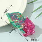 Plant Leaves Barrettes Acetic Acid Updo Shark Clip