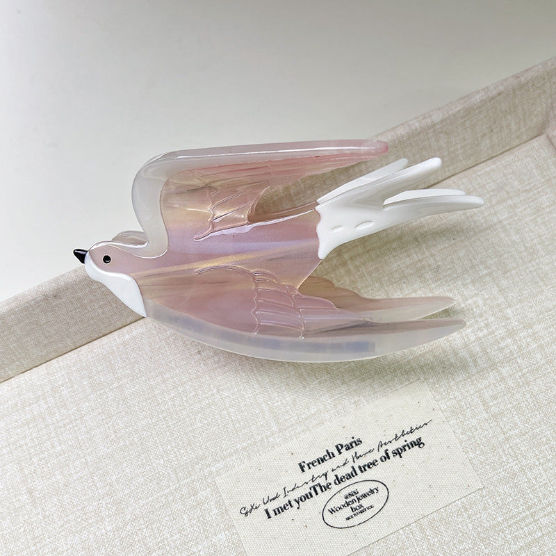 Swallow Grip Animal Acetate Hairpin Color Matching Peace Dove Shark Clip