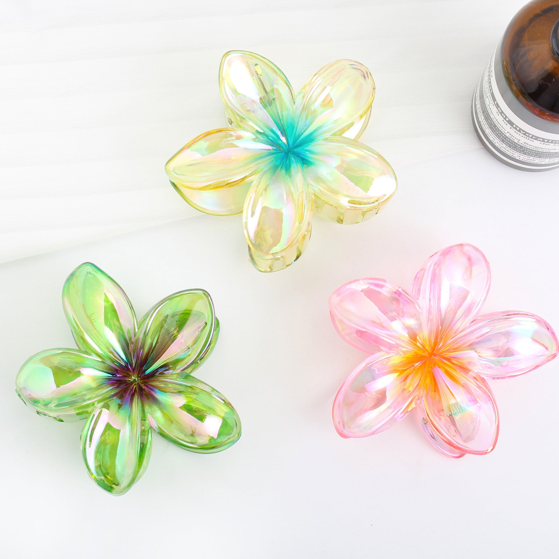 Plumeria Flower Hair Clip — For Updos, Half-Up Styles, and Claw Clips