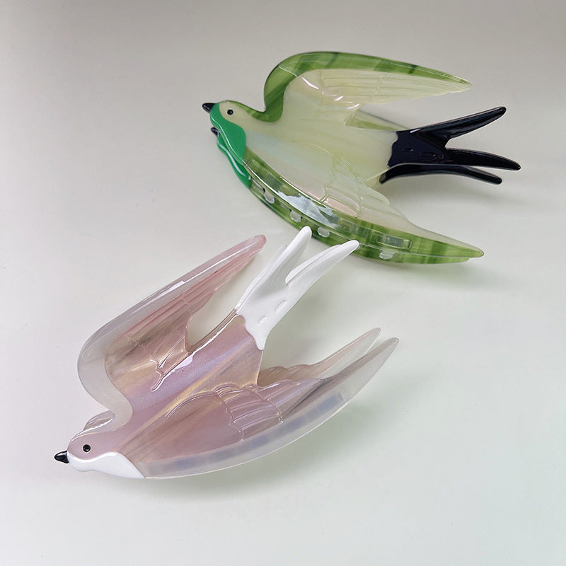 Swallow Grip Animal Acetate Hairpin Color Matching Peace Dove Shark Clip