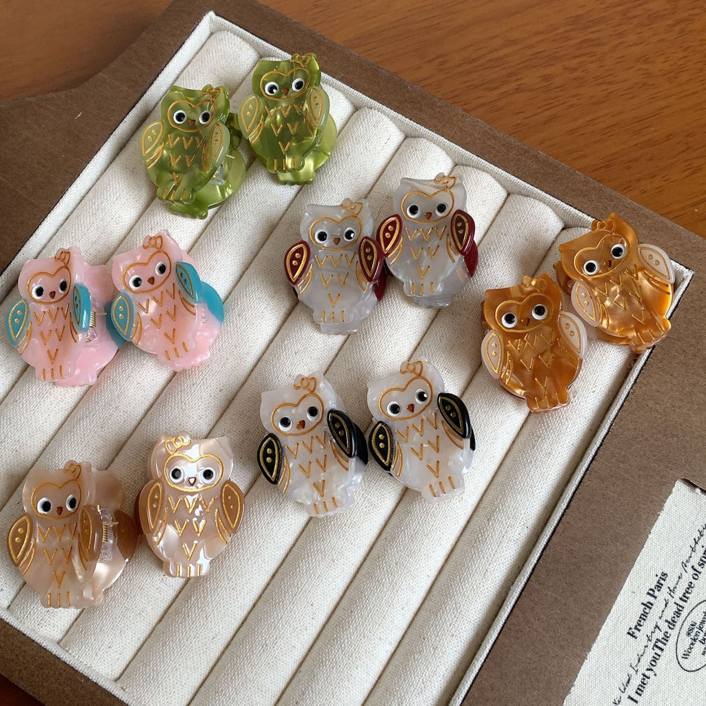 Owl Mini Clip Acetate Bangs Shark Clip