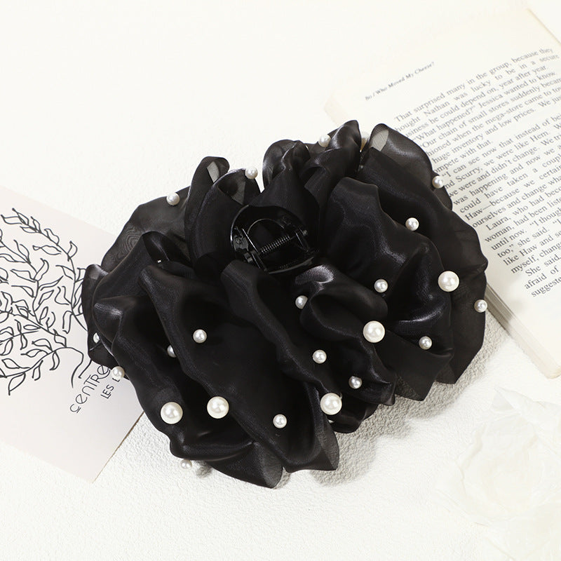 Cloud Sequin Seersucker Hair Clip