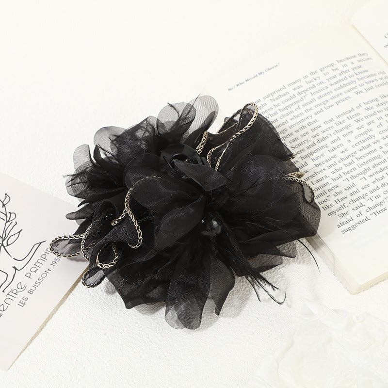 Cloud Sequin Seersucker Hair Clip