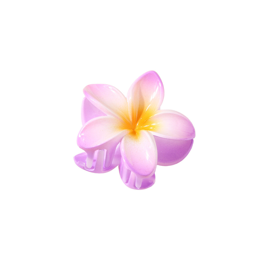 Color Plumeria Rubra Barrettes Side Grab Half Grab Back Head Shark Clip
