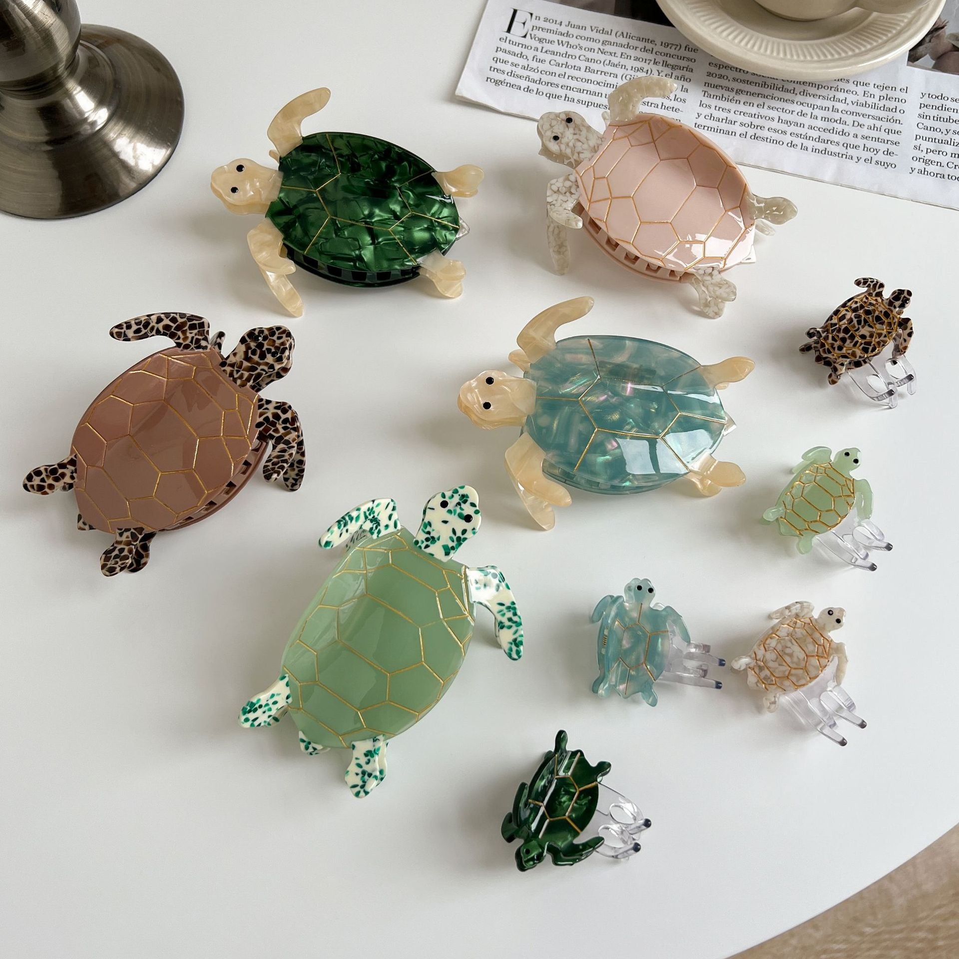 Turtle Acetic Acid Grip Updo Shark Clip