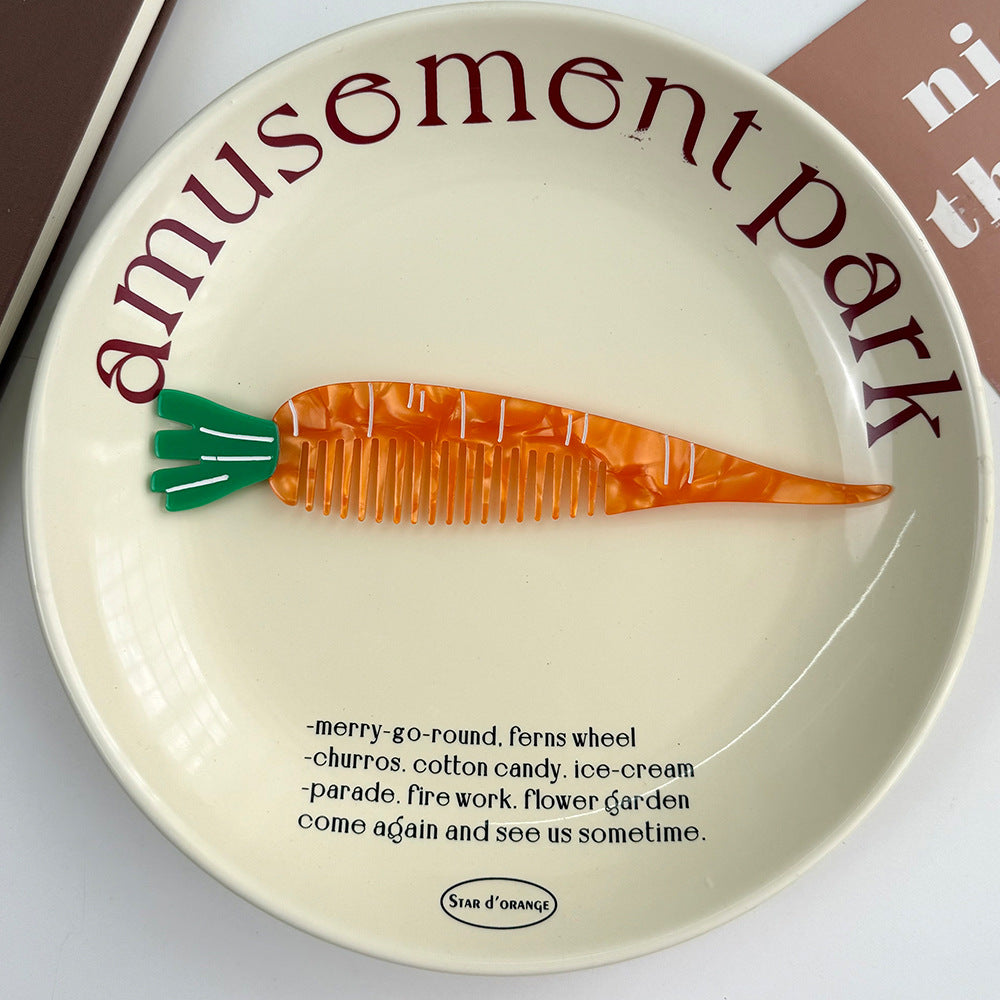 Acetate Comb Advanced Moving Vegetable Makeup Fun Comb Portable Hairdressing Comb