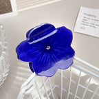 Sunflower Acrylic Hair Claw Clip — Half-Up Hairstyle Shark Clip