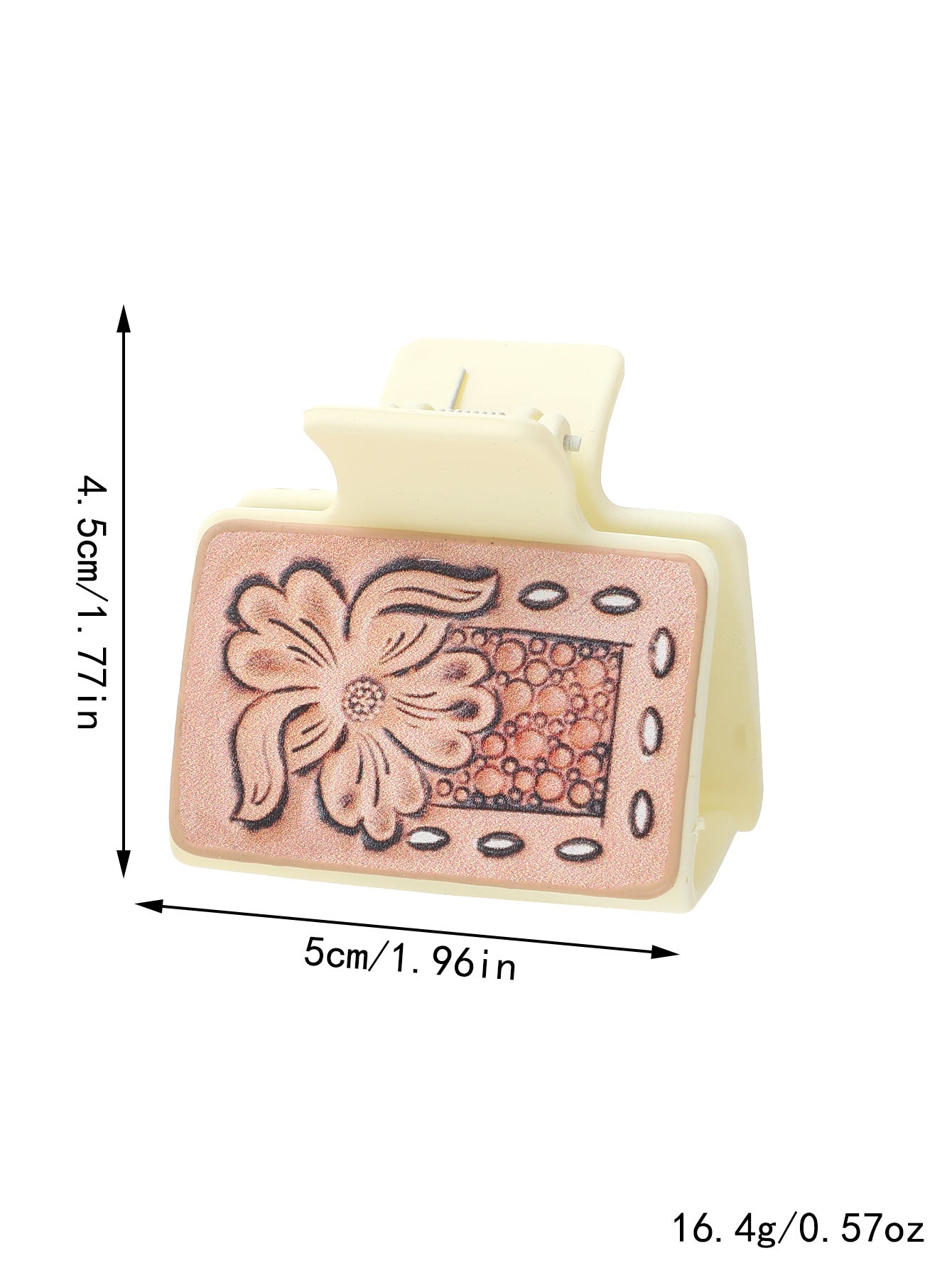 Leather Sunflower Hair Clip / Half-Up Shark Clip