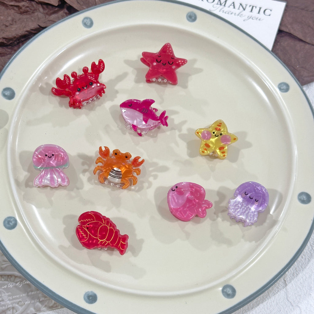 Ocean Series Mini Jaw Clip Bangs Side Small Barrettes Children