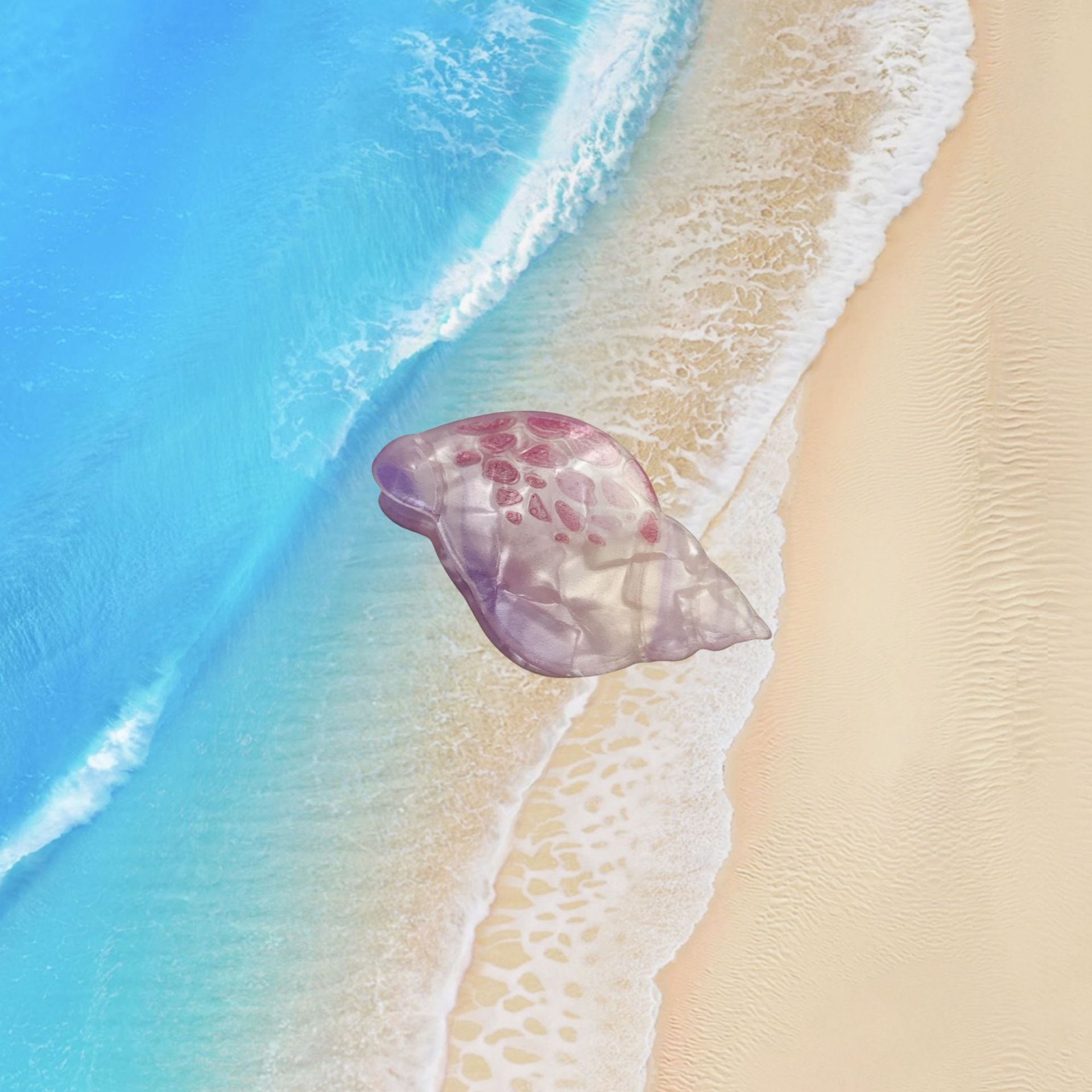 Conch Shell Barrettes Acrylic Side Clip Mini Clip