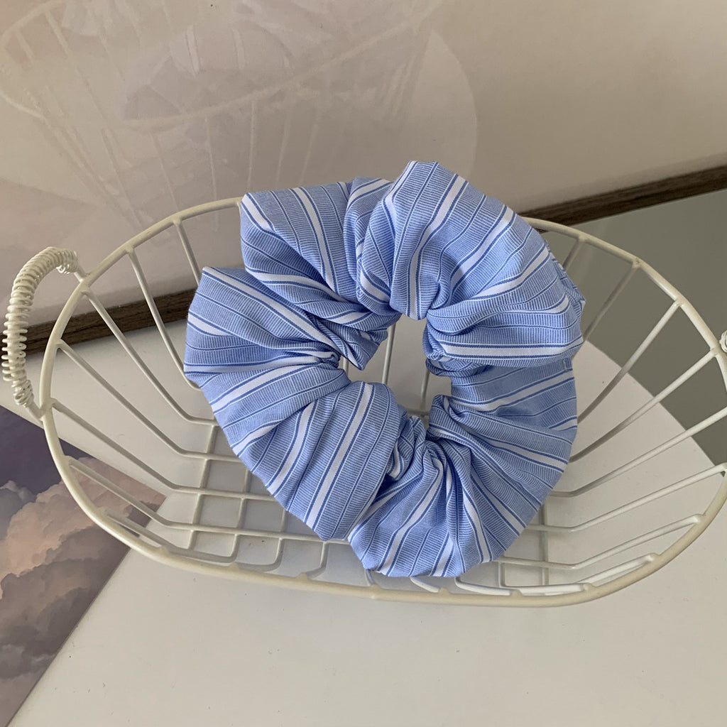 Simple Striped Hair Band Large Intestine Hair Rope