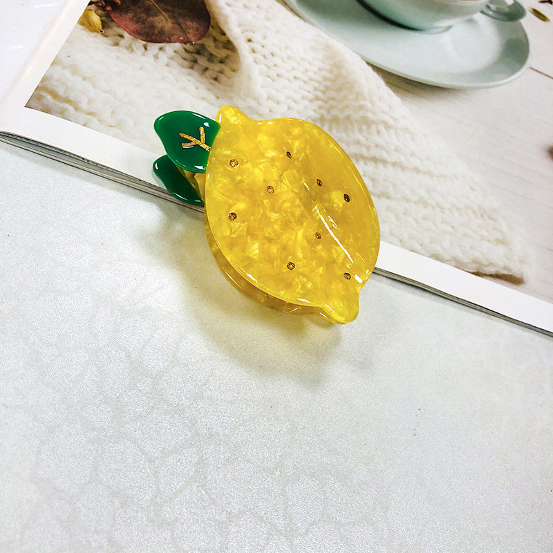 Vegetable Clamp Cherry Apple Shark Clamp Light Luxury Hair Claw Clip