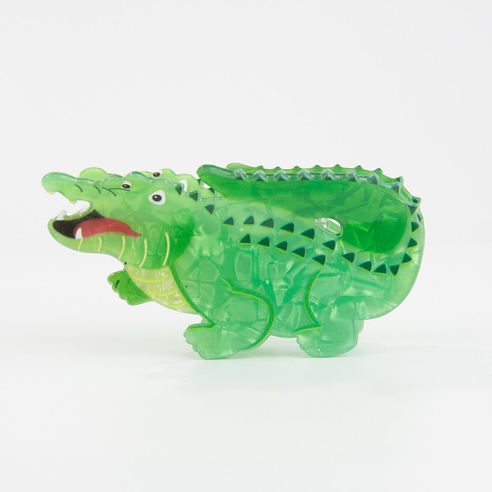 Forest Series Grip Creative PVC Dinosaur Barrettes Updo Shark Clip